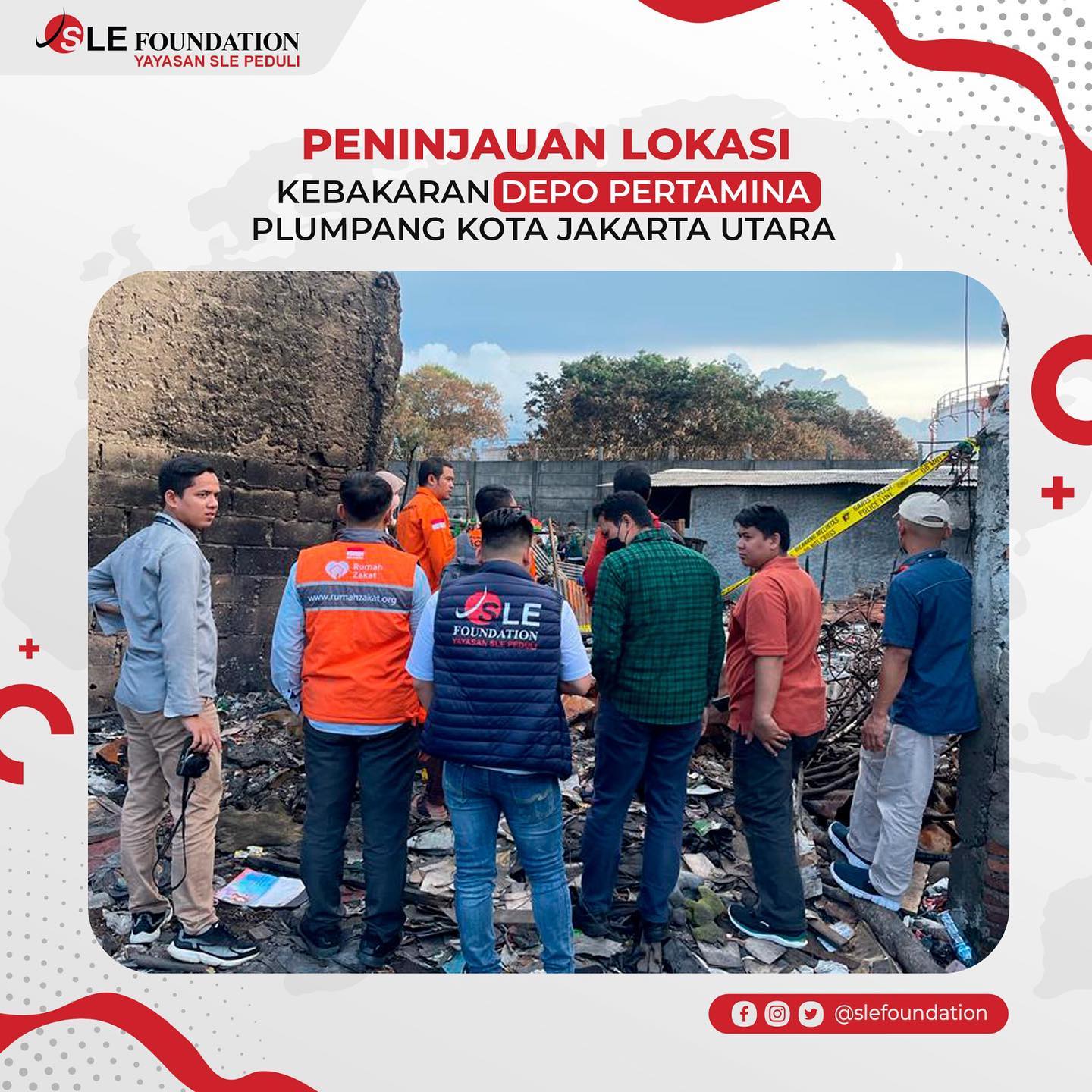 Peninjauan Lokasi Kebakaran Depo Pertamina