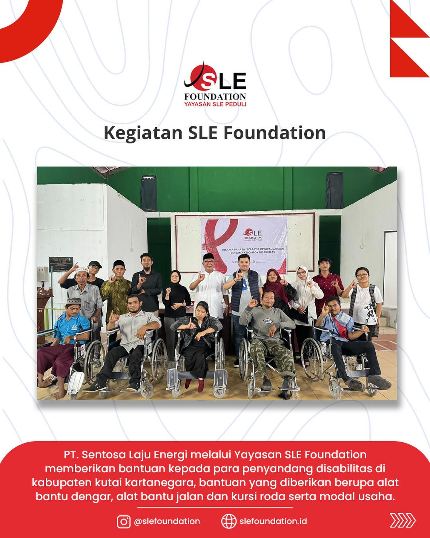 SLE Foundation Salurkan Bantuan Untuk Disabilitas